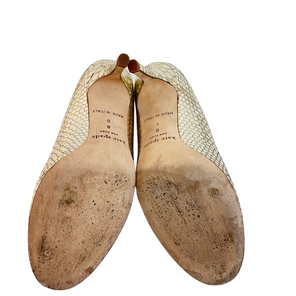 Kate Spade Karoline gold snake pattern pumps - Picture 8 of 8